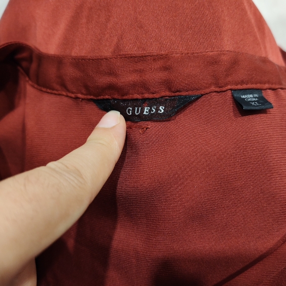 Guess Burgundy Blouse - Picture 5 of 6
